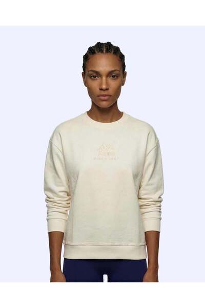 Kappa Milas Crewneck Kadın Beyaz Comfort Sweatshirt