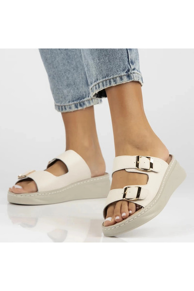 Filippo papuci din piele 7044 bej