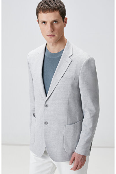 Network Gri Yün Karışımlı Ceket