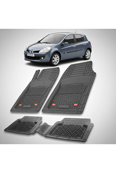 TEAMCAR Πατάκια δαπέδου συμβατά με Renault Clio III 1 Hatchback 2005-2009 | Μ...
