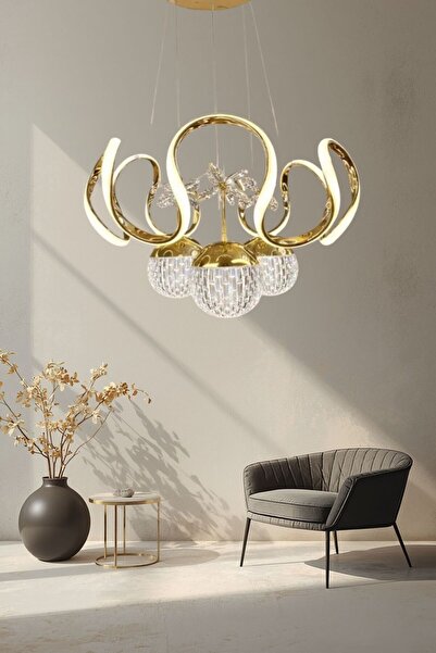 Harnelli 3 Renk Yanabilen 3 TOPLU Modern Ledli Avize