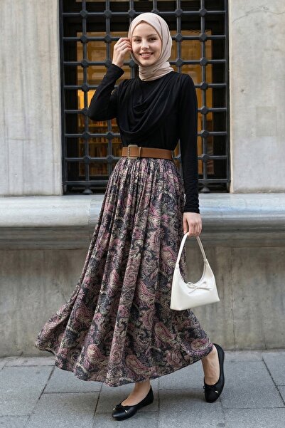 InStyle Σετ με γιακά ντραπέ Ζώνη τεμαχίων Sandy Black