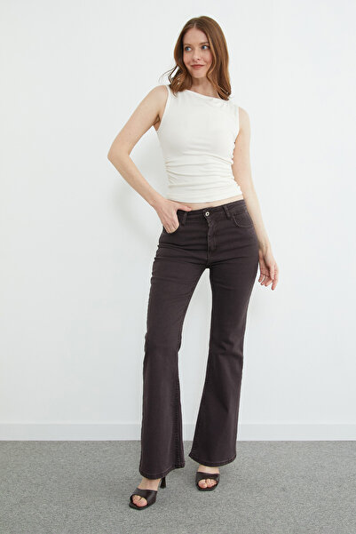 Fulla Moda Yüksek Bel Flare Jean