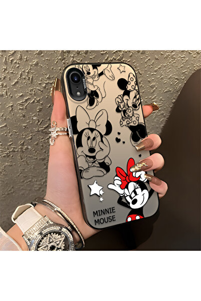 PATTERNOVA iPhone XR Uyumlu Minnie Desenli Kılıf, Darbeye Dayanıklı Silikon, ...