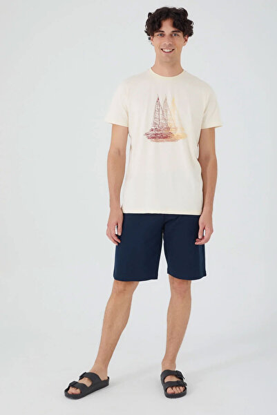 Arnetta Men's Sailing and Sea Men's Bermuda Set - Ivory