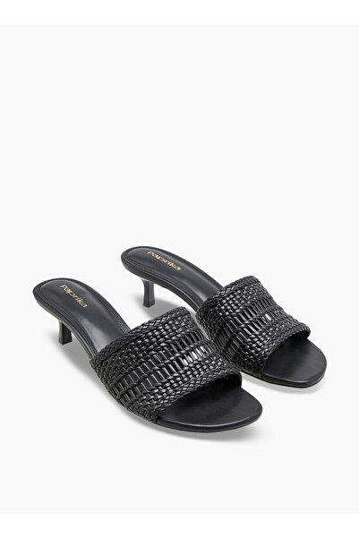 Paprika Women Textured Kitten Heel Sandals
