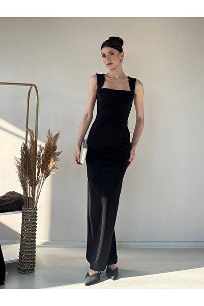 For Angels četvrtasti izrez Haljina bez rukava Krep