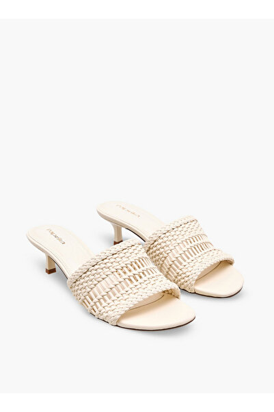 Paprika Women Textured Kitten Heel Sandals