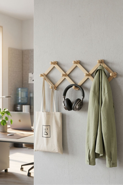 Bambuland Πτυσσόμενη κρεμάστρα τοίχου Μπαμπού θέσεων – Οργανωτής με πολλαπλές...