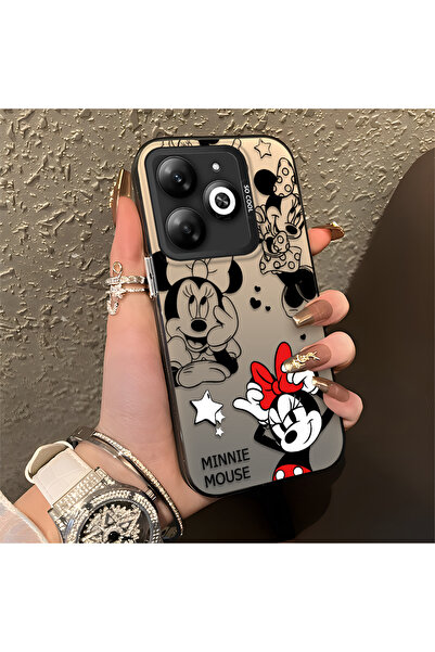 PATTERNOVA Infinix Smart 8/8 Pro/8 Plus Uyumlu Minnie Desenli Kılıf, Darbeye ...