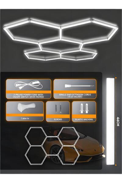 Generic Bright Honeycomb Lights Ceiling for Garage Warehouse Car Detailing Shop Exhibition Hall Gym