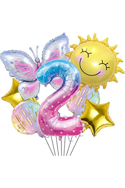 NO BRAND Decoration 2nd Birthday Girl Foil Balloon
