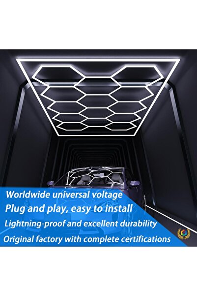 Generic Bright Honeycomb Lights Ceiling for Garage Warehouse Car Detailing Sh...