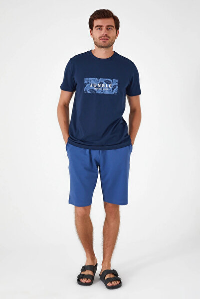 Arnetta Men's Tropic Bermuda Set - Navy Blue