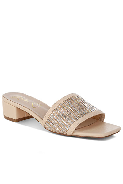 london Rag Women's Raffia Slip on Sandals in Beige