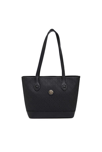 Tergan Siyah Print Kadın Omuz Çantası - S26Y1PR09194-R0P