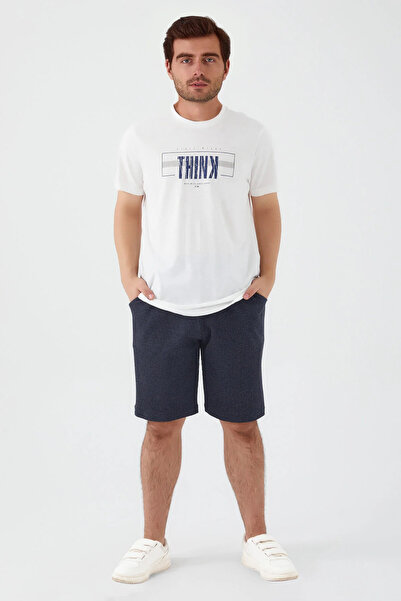 Arnetta Men's Natural Bermuda Suit - Cream