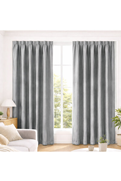 L&Wen Velcro High Blackout Curtains, Without Rods and Thermal Insulated Curta...