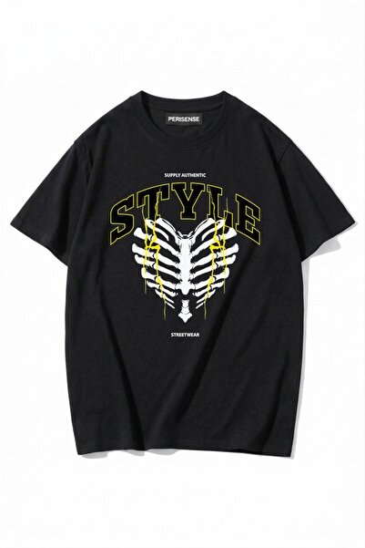 PERISENSE Unisex Γυναικεία/Ανδρικά με τύπωμα 100% Βαμβάκι Premium Χτενισμένα ...