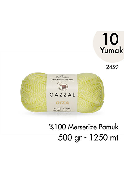 Gazzal Giza 2459 Merserize Pamuk El Örgü İpliği 500 gr
