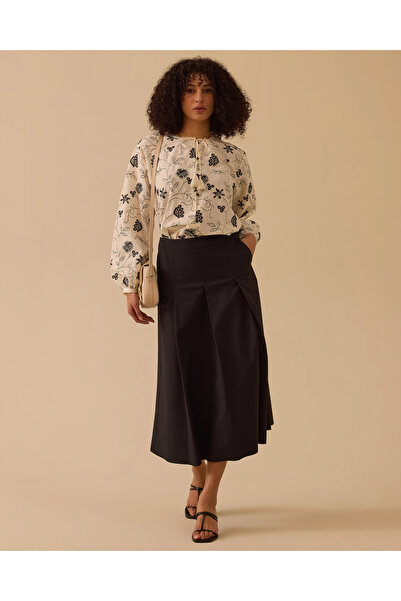 SEÇİL Pile Detaylı Cepli Etek