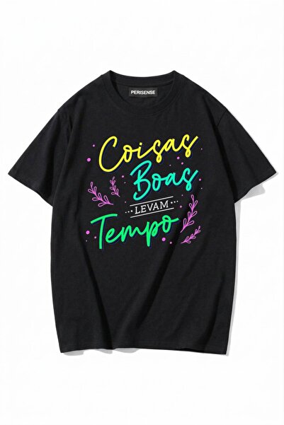 PERISENSE Unisex Γυναικεία/Ανδρικά με τύπωμα 100% Βαμβάκι Premium Χτενισμένα ...