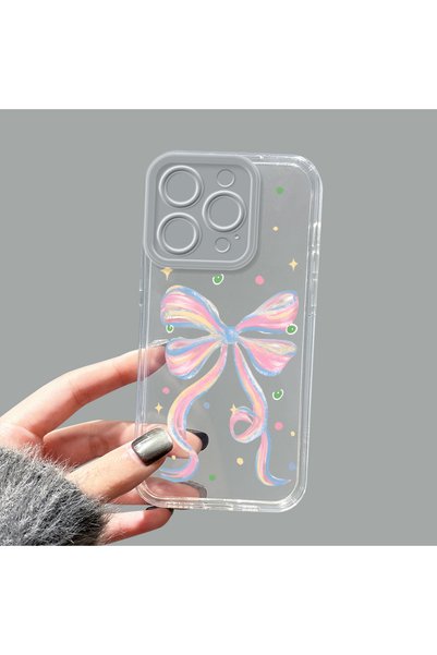 ucuc حافظة من السيليكون الشفاف متوافقة مع هاتف iPhone 15 Pro، مزودة بطباعة جم...