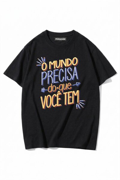 PERISENSE Unisex Γυναικεία/Ανδρικά με τύπωμα 100% Βαμβάκι Premium Χτενισμένα ...