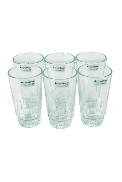 Crystal Drops 6 pcs Glass Long Tumbler Set
