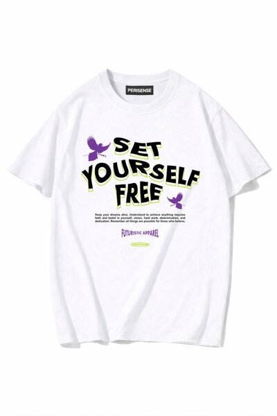 PERISENSE Unisex Γυναικεία/Ανδρικά με τύπωμα 100% Βαμβάκι Premium Χτενισμένα ...