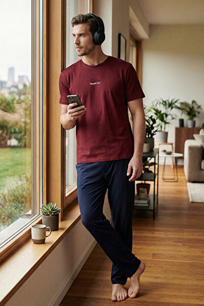 Buratti Cotton Regular Fit Printed Pajama Set Men's Pajama Set 6096160