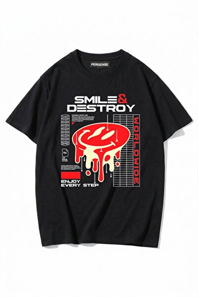 PERISENSE Unisex Γυναικεία/Ανδρικά με τύπωμα 100% Βαμβάκι Premium Χτενισμένα ...