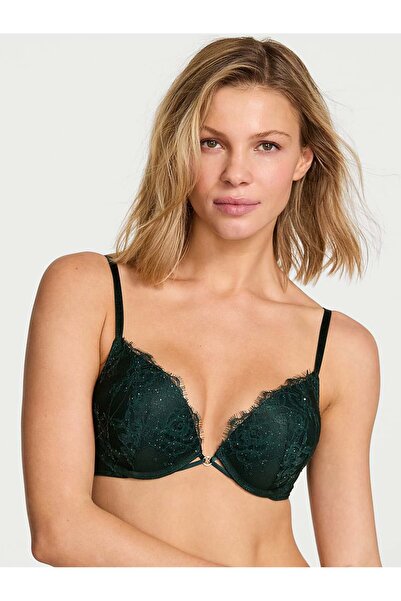 Victoria's Secret Bombshell İki Beden Büyük Gösteren Dantelli Işıltılı Push-U...