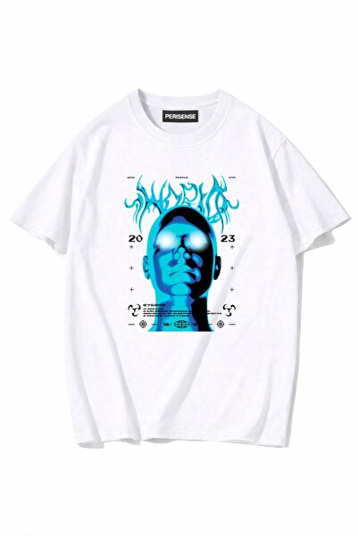 PERISENSE Unisex Women/Men Printed 100% Cotton Premium Combed Cotton Oversize...