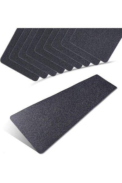 NO BRAND Trepte de siguranță antiderapante negre, 6 x 24 inch, granulație 80 ...