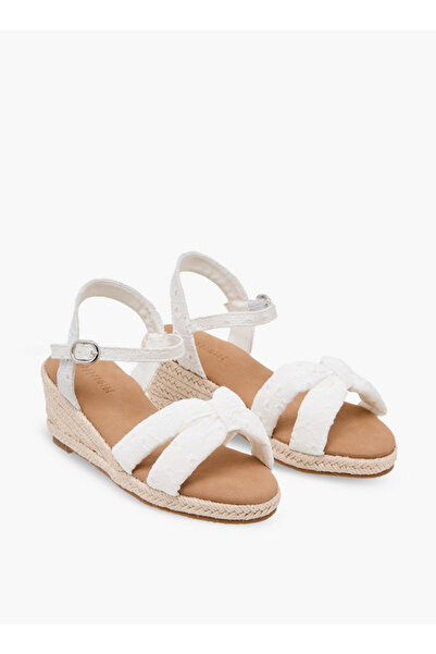 Peppermint Girls Embroidered Wedge Heel Sandals