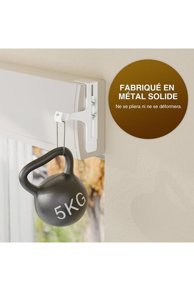 NO BRAND 2 x Curtain Rod Brackets without Drilling