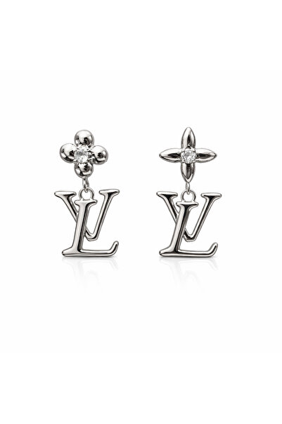 neslyaccessories Logolu Gümüş Küpe