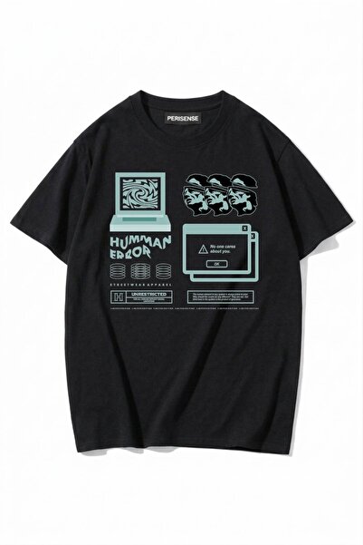 PERISENSE Unisex Γυναικεία/Ανδρικά με τύπωμα 100% Βαμβάκι Premium Χτενισμένα ...