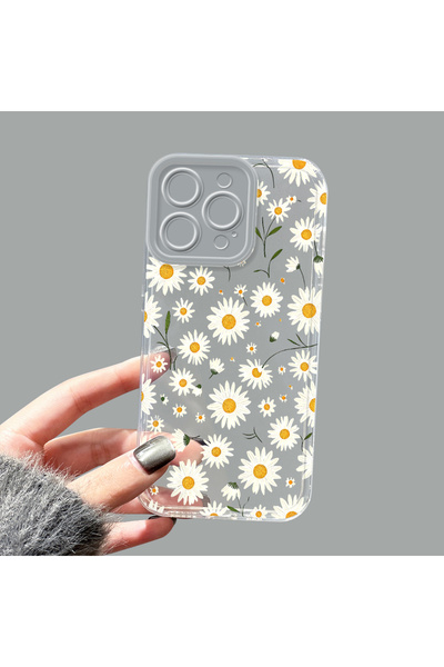 ucuc حافظة من السيليكون الشفاف متوافقة مع هاتف iPhone 15 Pro Max، مزودة بطباع...