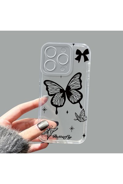 ucuc حافظة من السيليكون الشفاف متوافقة مع هاتف iPhone 15 Pro، مزودة بطباعة جم...