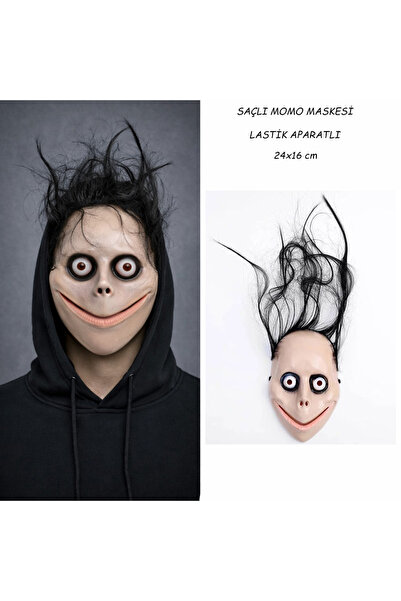 inci tasarım45 قناع مومو للخوف مع الشعر 24x16 سم