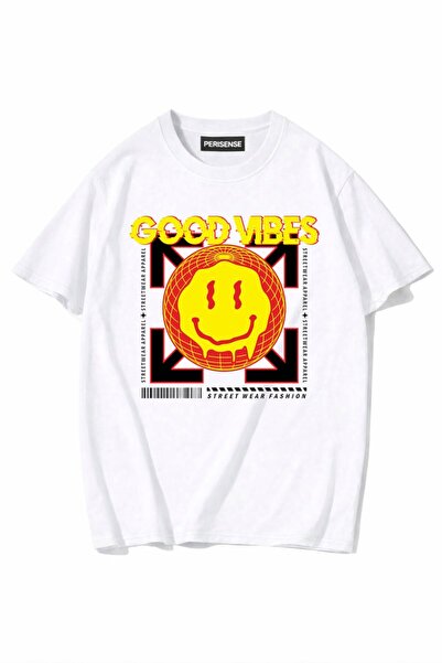 PERISENSE تي شيرت للجنسين للنساء/الرجال مطبوع 100% قطن ممشط فاخر مقاس كبير قطن