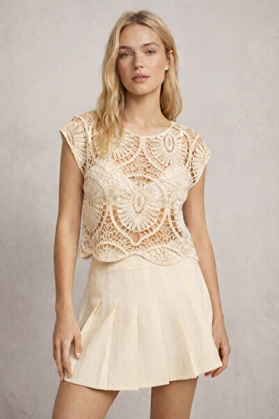 DM DİLAN MODA Women's Crochet Standard Size Bluz