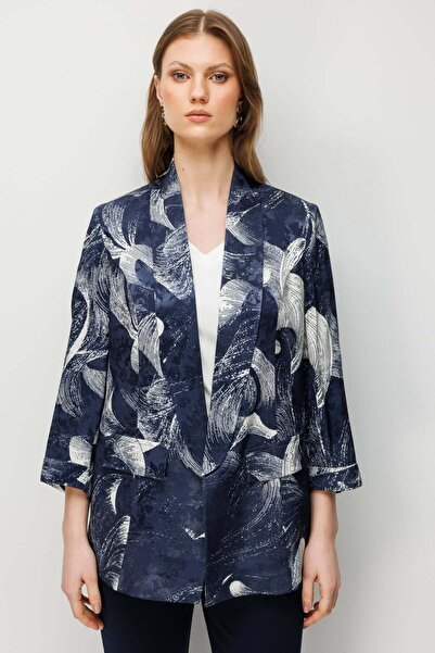 Ekol Yarım Kollu Desenli Ceket