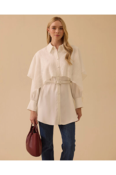 SCL Kemerli Pelerin Detaylı Tunik