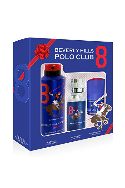 Beverly Hills Polo Club عطر سبورت نمبر 8 من مين سبورت، 50 مل + مزيل عرق، 175 ...