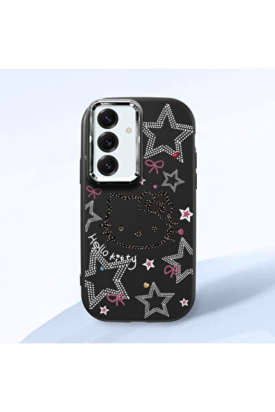 Hontinga Samsung Galaxy S25 Uyumlu Hello Kitty Desenli Kamera Korumalı Siyah ...