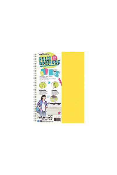 FOLDERMATE 3 Subject Notebook A5 120 Sheets