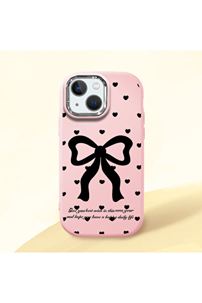 Hontinga حافظة هاتف من السيليكون الناعم باللون الوردي متوافقة مع آيفون 13 مين...